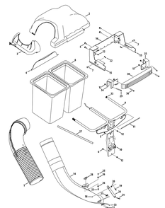 General Assembly Diagram and Parts List for 19C70020100  Cub Cadet Lawn Tractor